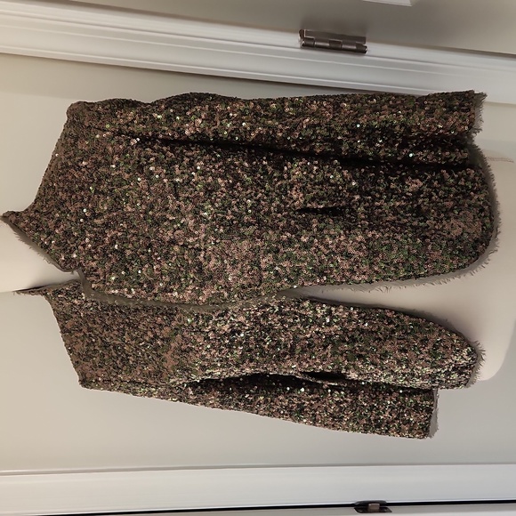 Zadig & Voltaire Verys Sequin Open Front Blazer Jacket Size 36 - Picture 4 of 13